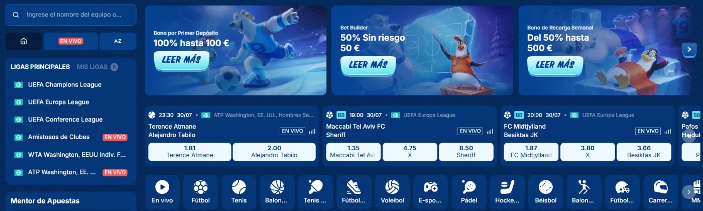 Apuestas deportivas  SG Casino